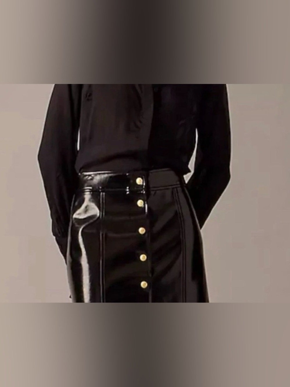 J. Crew Collection Patent Leather Skirt Size 18